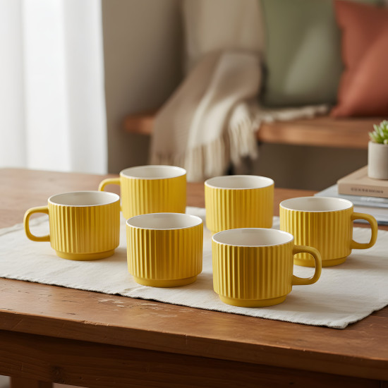 Porcelain Mug Set - 6 Pcs